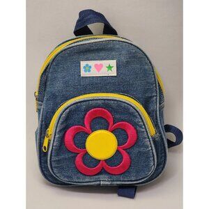 Vintage Mischief Makers Mini Denim Backpack Bag Purse Flower Power 1990s Y2K